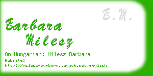 barbara milesz business card